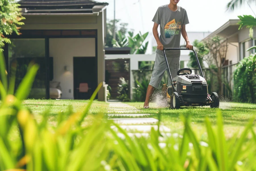 lithium ion battery powered lawn mowers